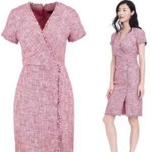 Banana Republic Pink Tweed Dress; Size 0P